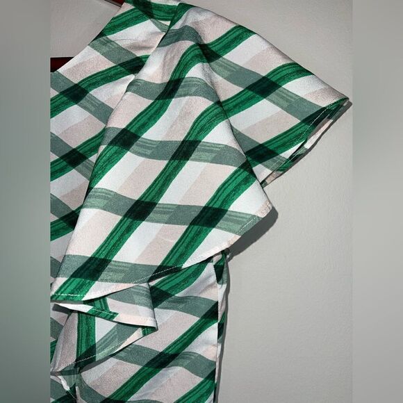 BANANA REPUBLIC Butterfly Sleeve Geometric Print Top Size 4P - Picture 10 of 11